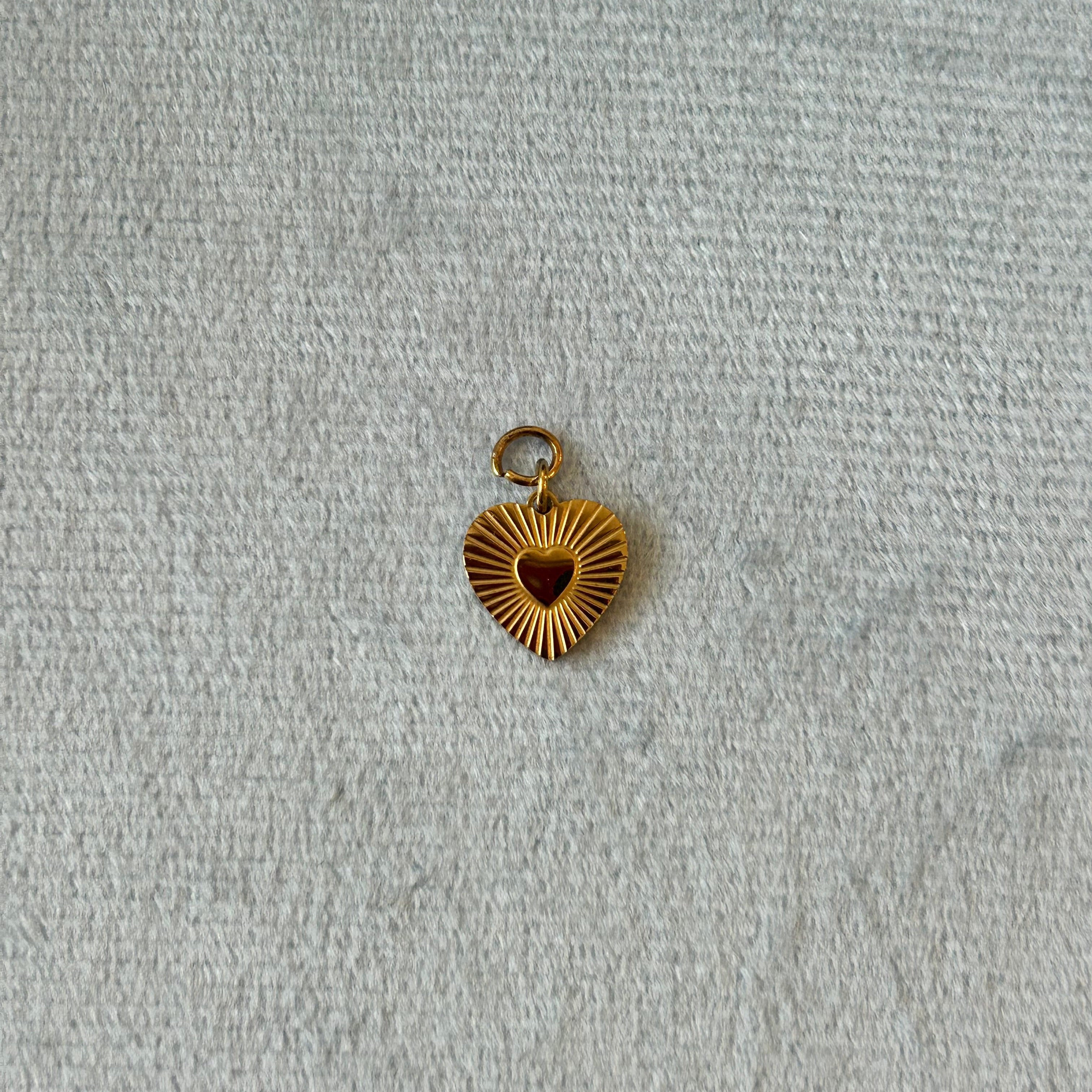 Sunburst Heart Charm